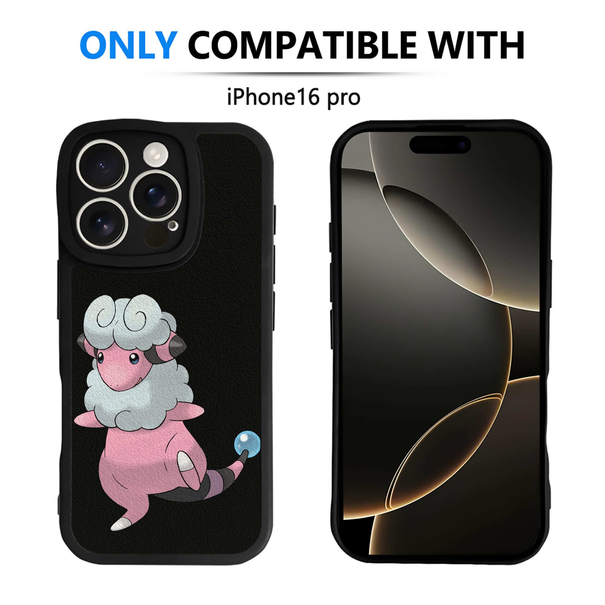 （画像用） ポケットモンスター Pokémon 【iPhone 16シリーズ対応】シリコンスマホケース（レザー調） 材質：シリコン